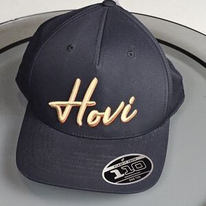 Ping Black Cap with Gold Embroidery